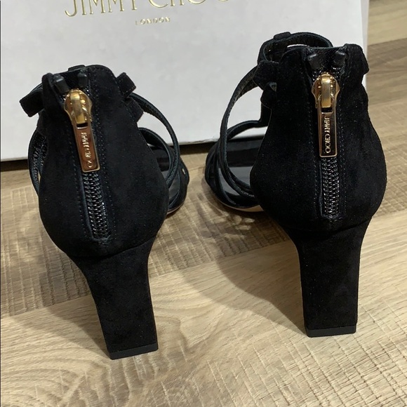 Jimmy Choo Black Strappy Heels 36.5 - Picture 3 of 4